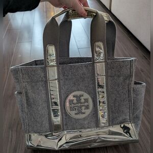 Tory Burch Tote - Metallic Mirror And Wool - PLEASE READ FOR CONDITION